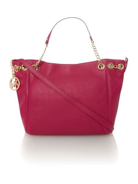 michael kors jet set fuschia purse|Michael Kors designer tote jet set.